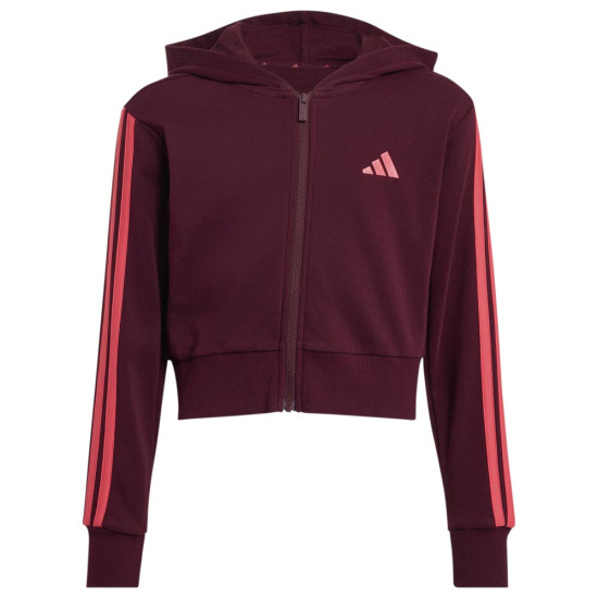 Adidas Παιδική ζακέτα Essentials 3-Stripes French Terry Full-Zip Cropped Hoodie